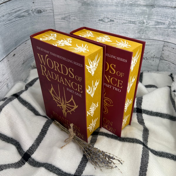 Words of Radiance UK Book 1 and 2 (Stormlight Archive #2)-Brandon Sanderson UK Hardcover custom book sprayed edges book lover gift