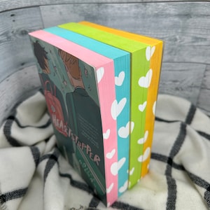 STENCILED Heartstopper Volume 1-4 Alice Oseman standard US paperback custom book sprayed edges book lover gift
