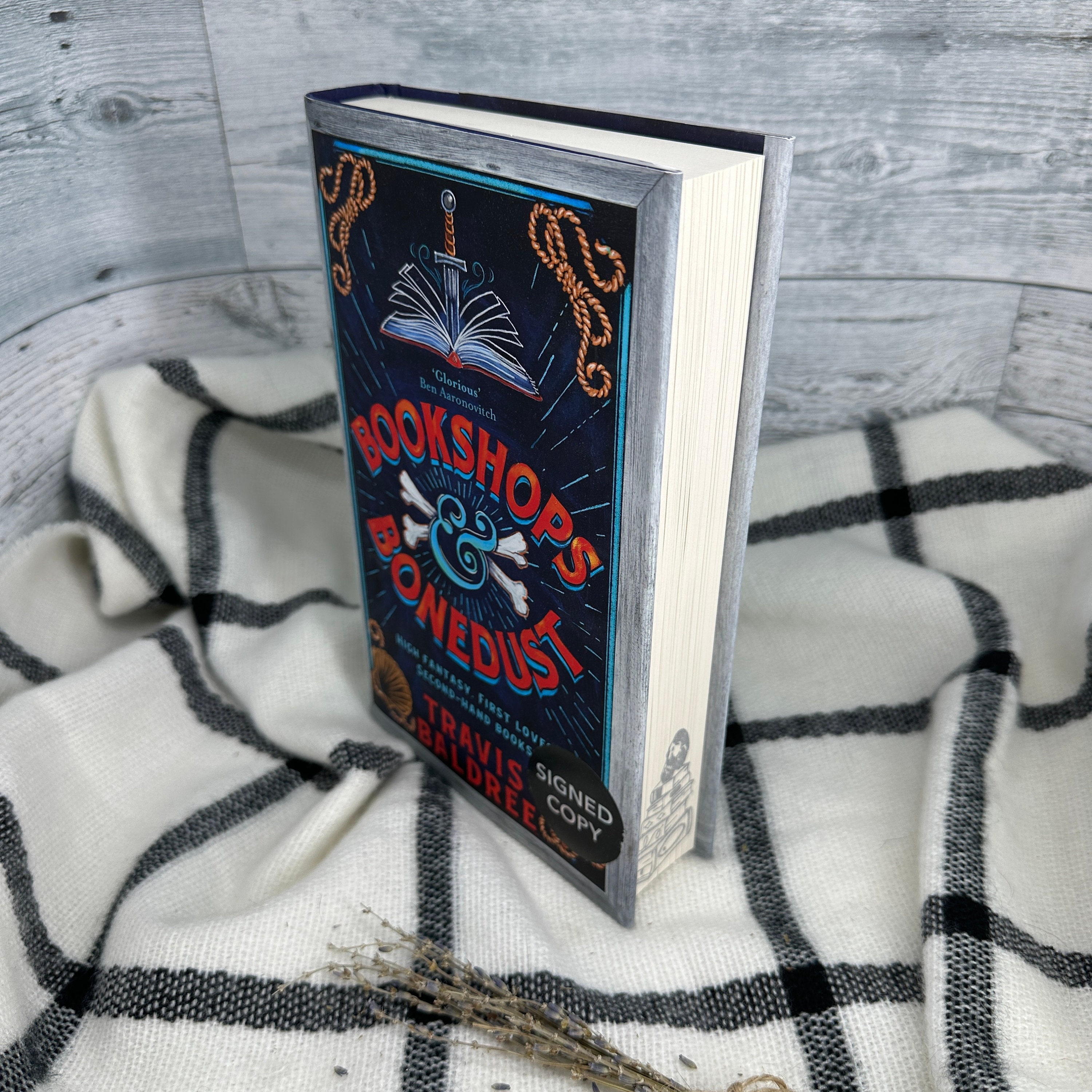 Bookshops and Bone Dust- Travis Baldree UK Hardback custom book sprayed edges book lover gift