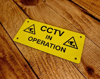 CCTV Warning Safety Outside Outdoor Sign Weatherproof Acrylic Adhesive Wall Sign Farm Shop Store Deterrent