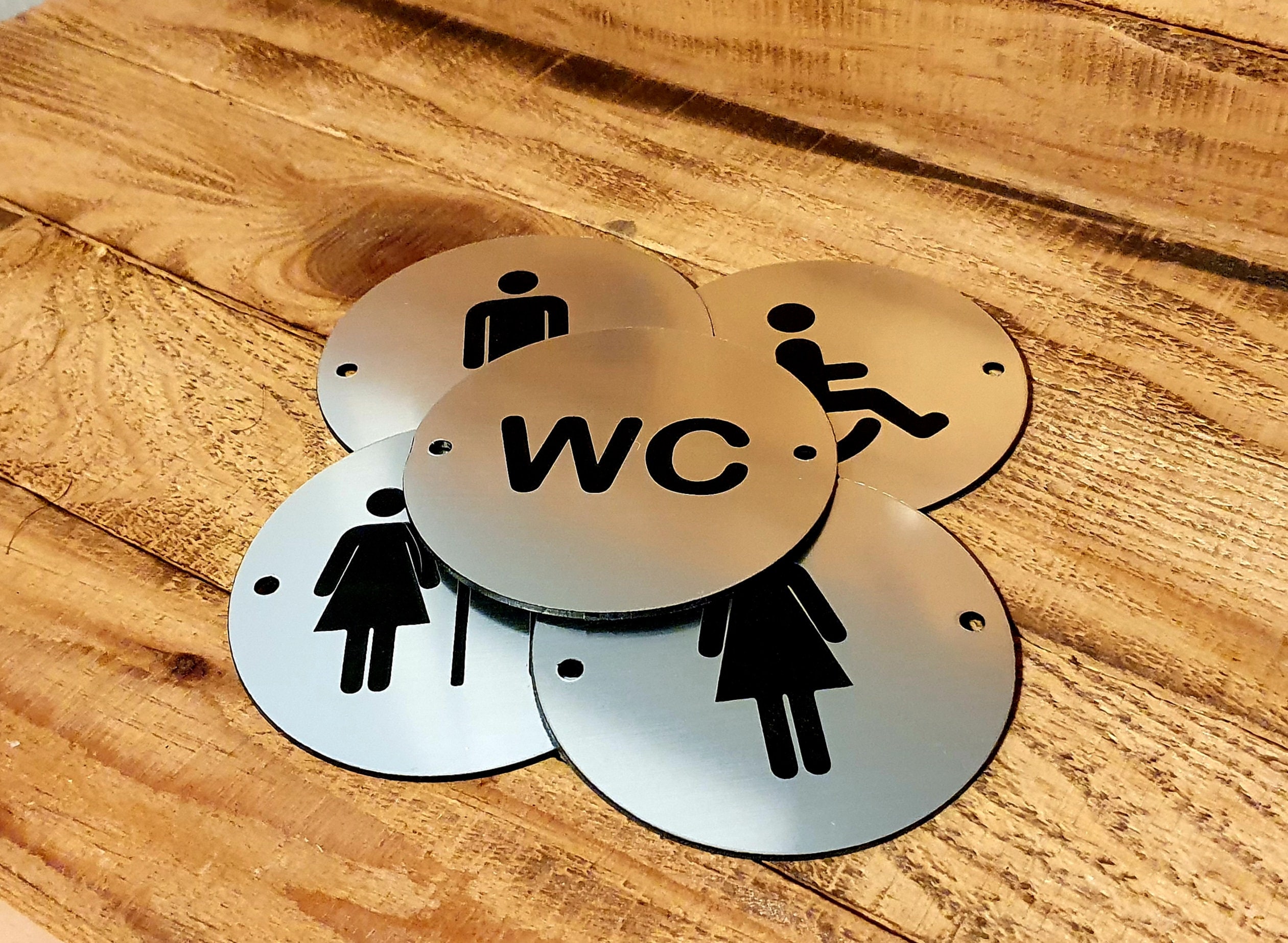 Acrylic Toilet Door Sign WC Loo Male Female Unisex Non Binary Etsy UK