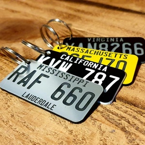 Custom American License Plate Keyring – Perfect for Car Enthusiasts