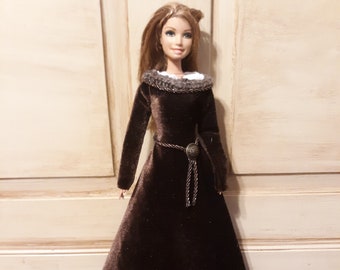 Bondross Princess Gown, Brown Barbie Dress