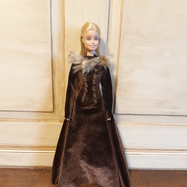 Bondross Princess Gown, Brown Barbie Dress