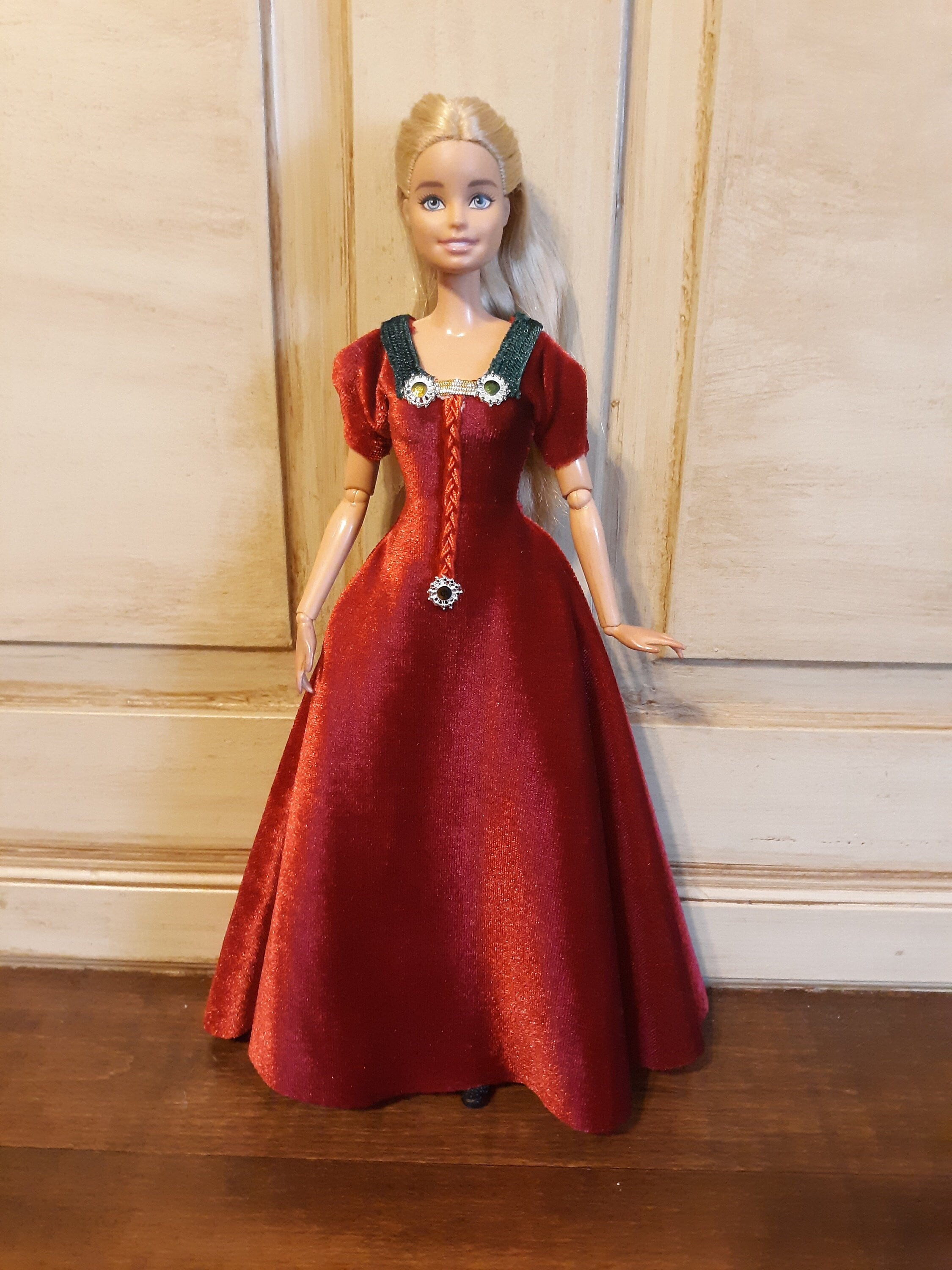Red Sequin 1/6 BJD Doll Dress For Barbie Doll Clothes Outfits Princess  Evening Gown Wedding