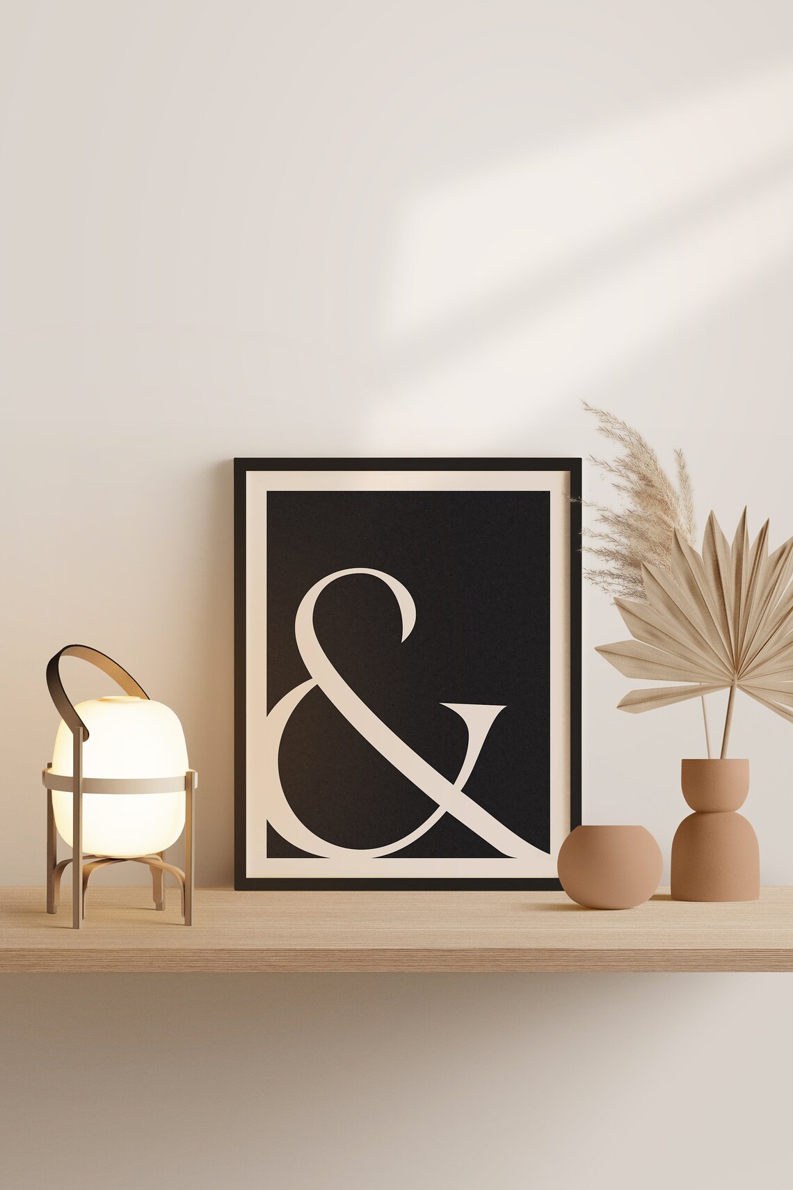Ampersand Print Sign Mid Century Modern Typography Wall Art Etsy
