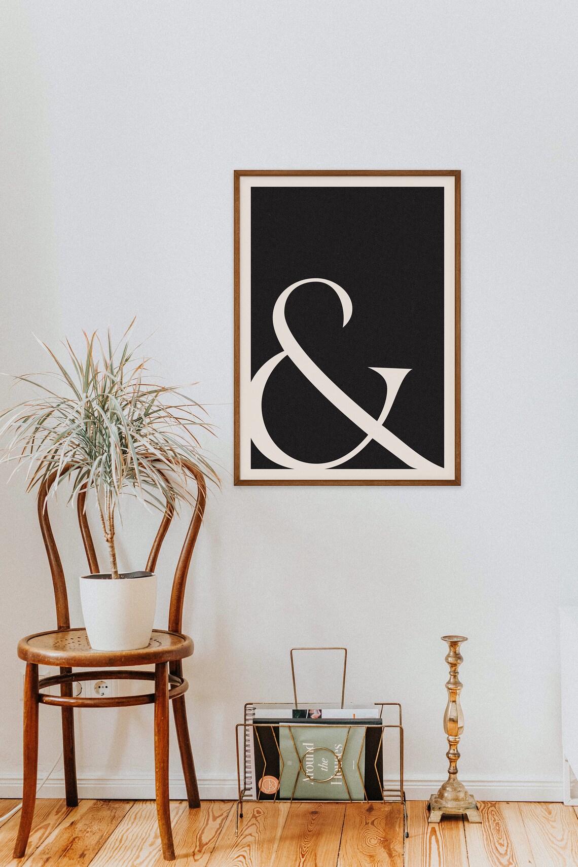 Ampersand Print Sign Mid Century Modern Typography Wall Art Etsy