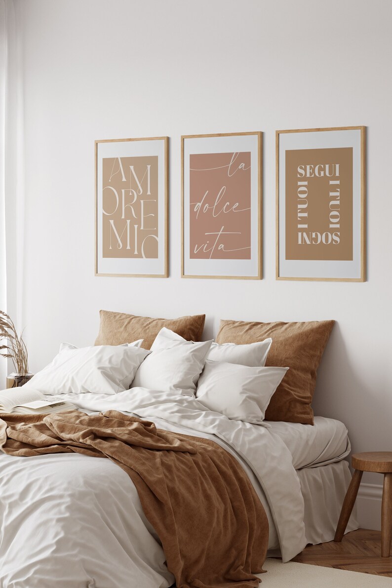 Italian Words Wall Art Italy Quote Print Typography Posters Etsy