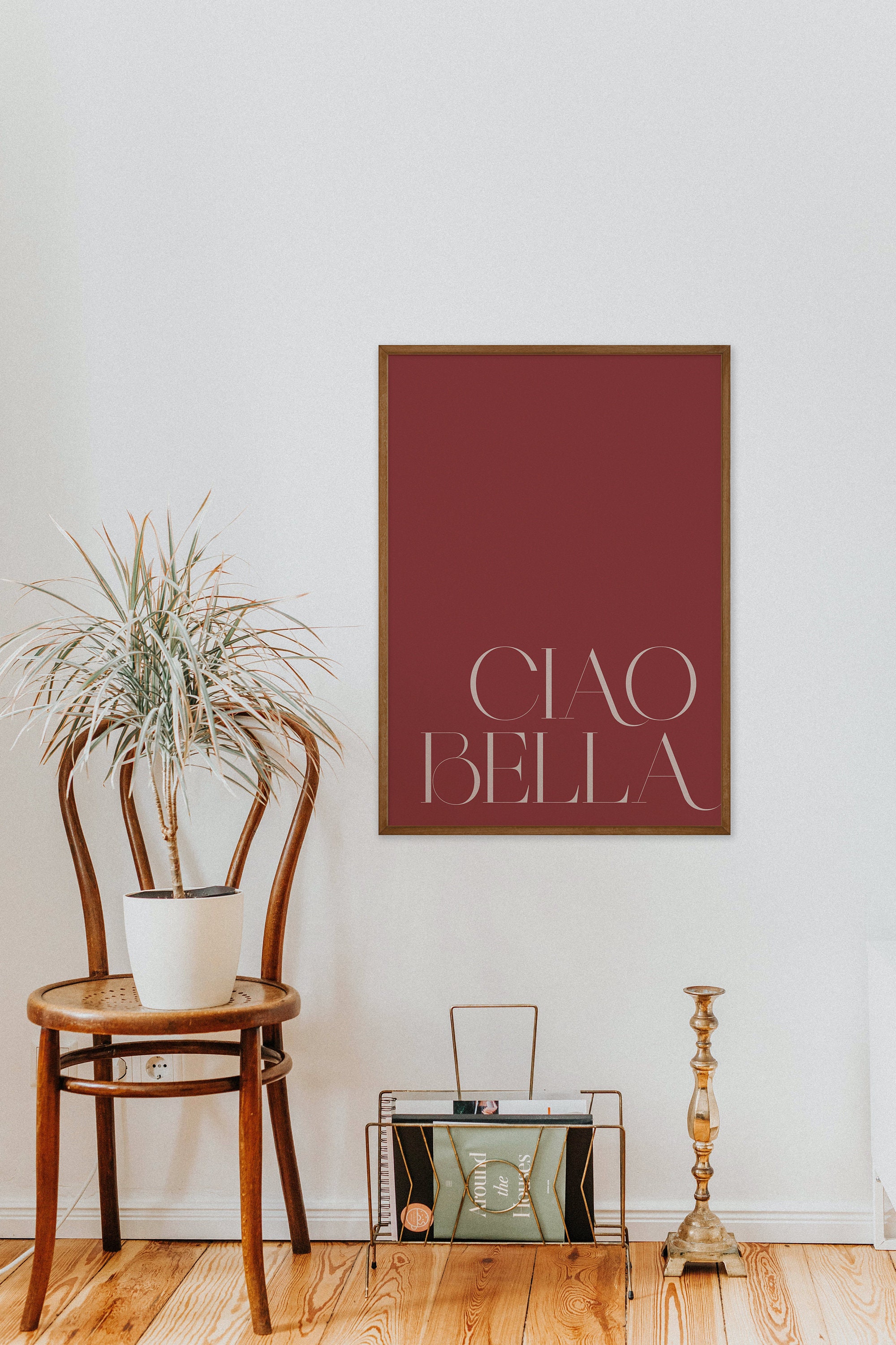 Italian Wall Art Typography Poster Quote Print Ciao Bella - Etsy