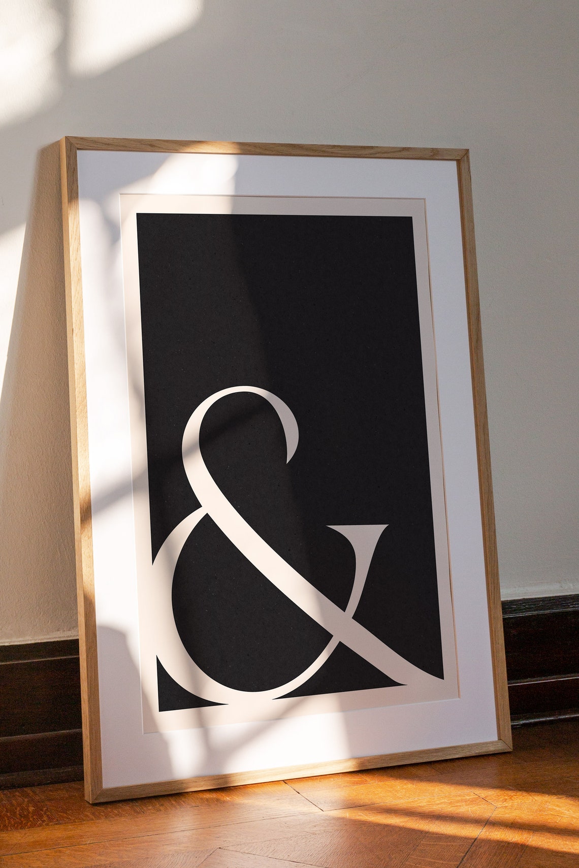 Ampersand Print Sign Mid Century Modern Typography Wall Art Etsy
