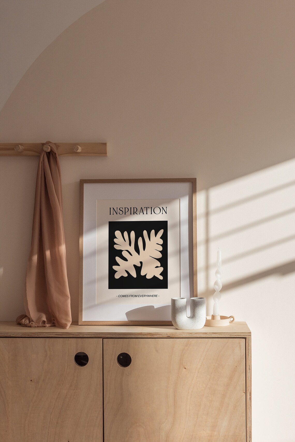 Mid Century Modern Office Wall Art Abstract Black Print Etsy