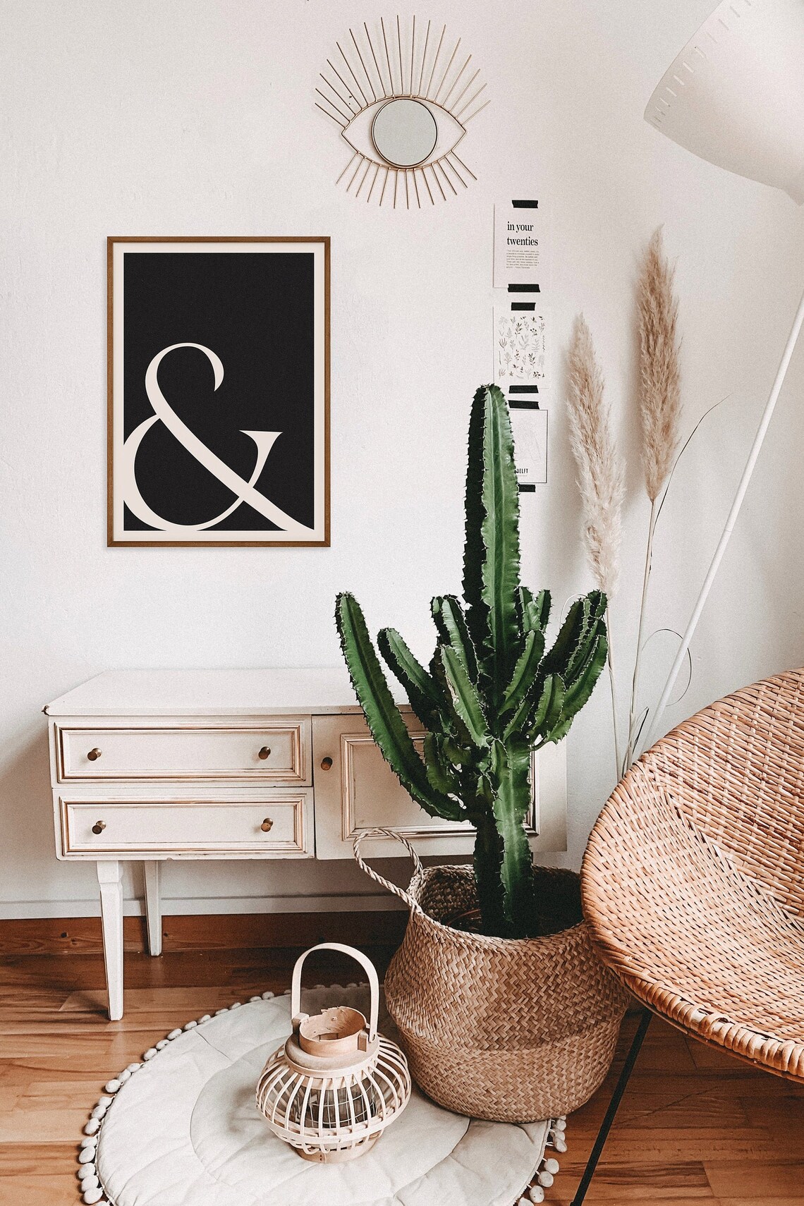 Ampersand Print Sign Mid Century Modern Typography Wall Art Etsy