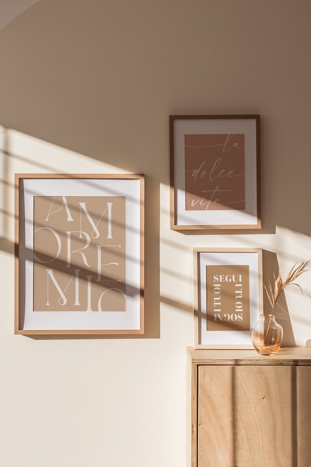 Italian Words Wall Art, Italy Quote Print, Typography Posters, Bedroom