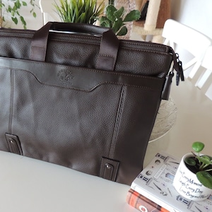 Sacoche pour ordinateur portable spacieuse et fine pour hommes, sacoche de bureau pour hommes d'affaires, sacoche pour documents pour élèves, étudiants et enseignants