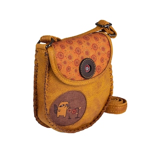 Raccoon Flower Crossbody Pouch Bag, Anniversary Gift for Girlfriend, Unforgettable Gift for Girls, Young Ladies Birthday Gift
