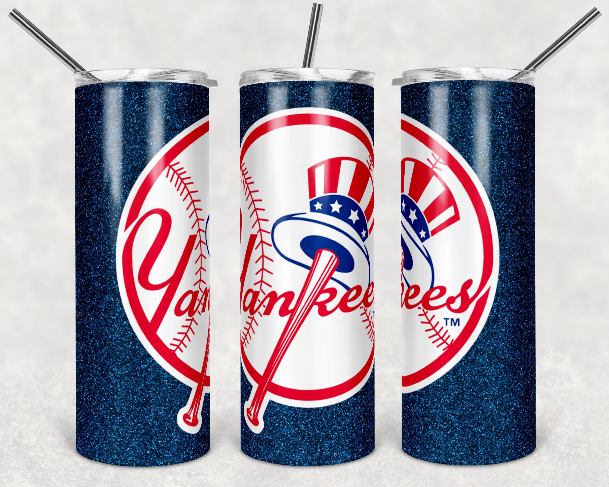 New York Yankees Baseball full tumbler tapered and straight Etsy