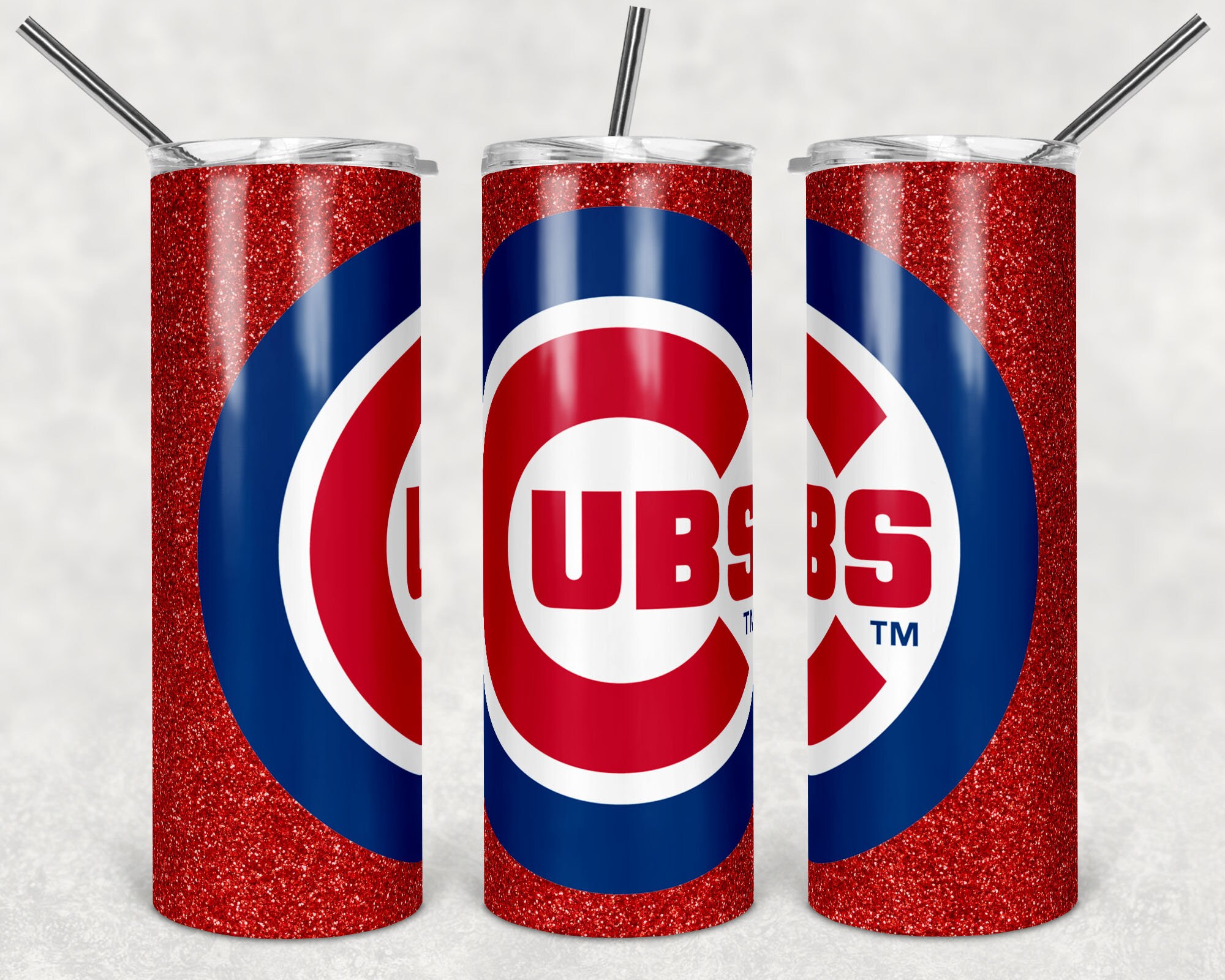 Chicago Cubs Baseball full tumbler tapered and straight Etsy