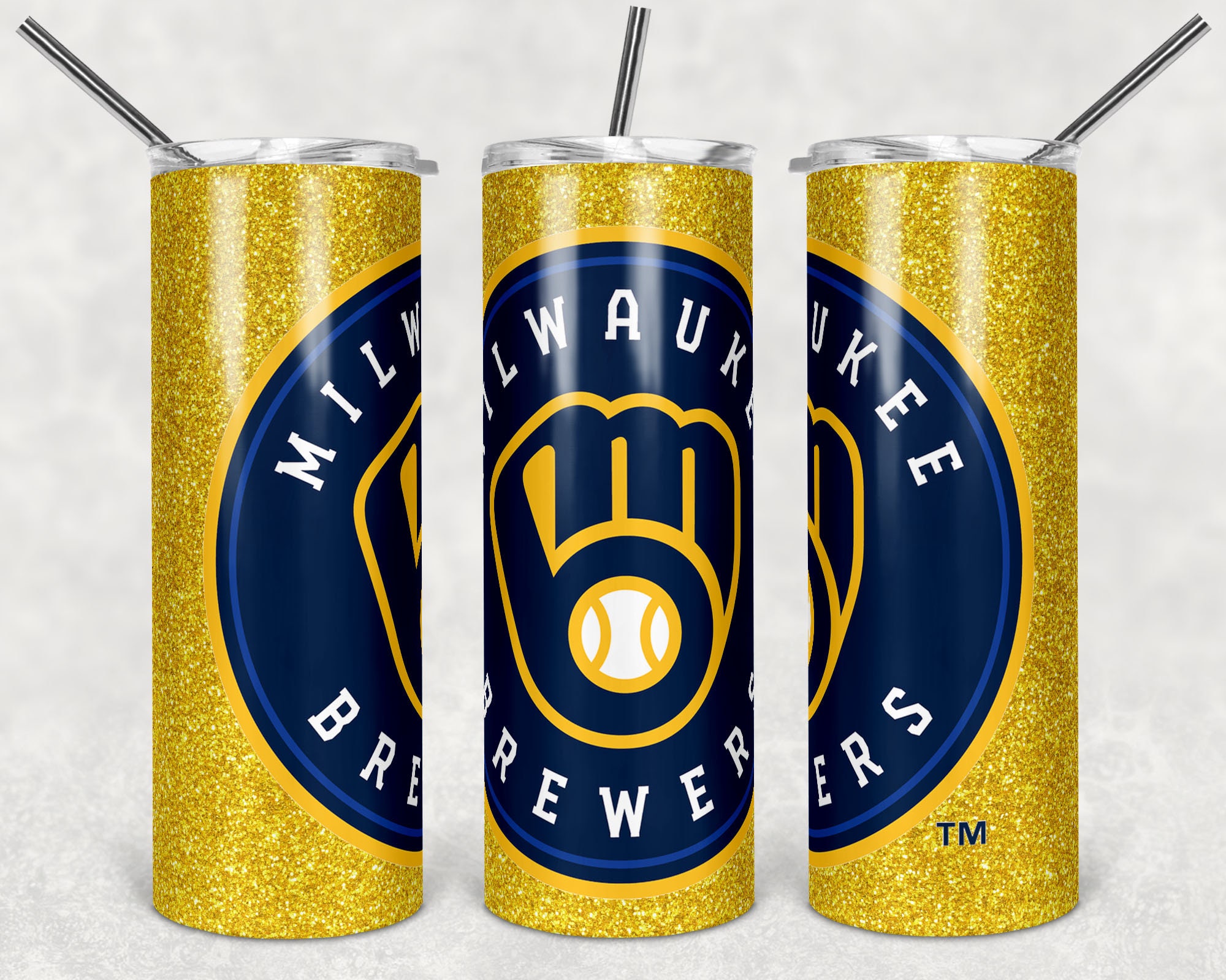Milwaukee Brewers Baseball Full Tumbler Tapered and Straight Etsy