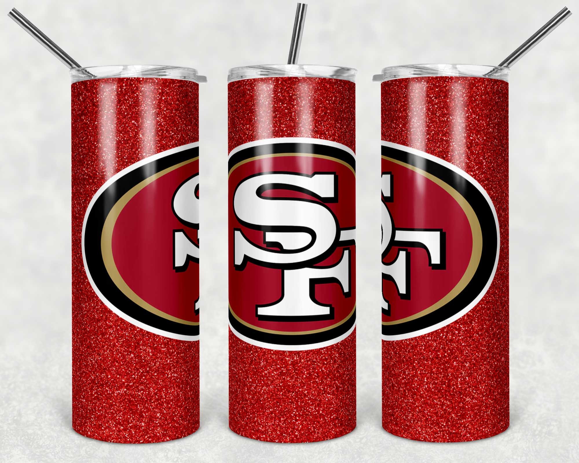San Francisco 49ers football full tumbler tapered and straight Etsy