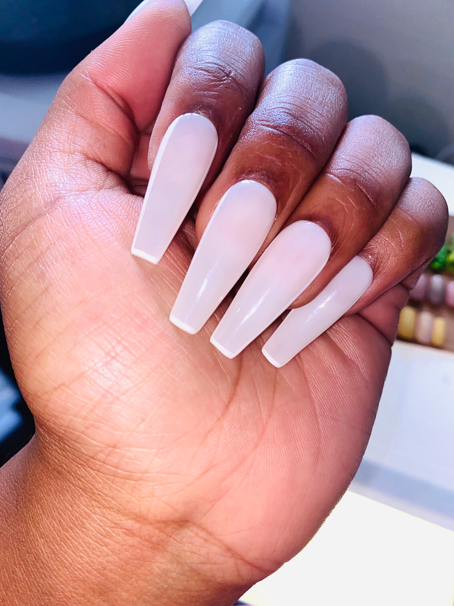 Guardian Angel Sheer White Outline Nails Glam Nails Press | Etsy