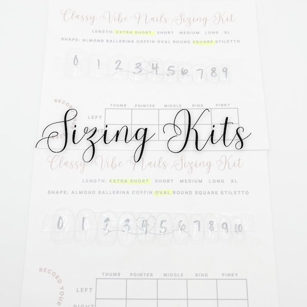 Start Here: Sizing & Shape Guides for Press On Nails, Please review before purchasing from my shop!