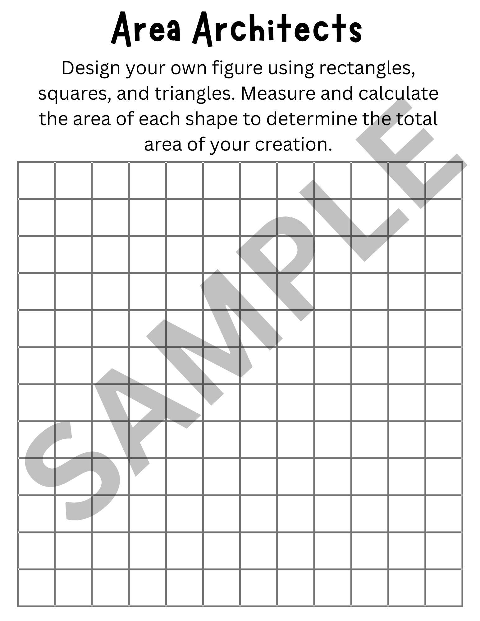 Area Architects Math Activity | Editable 6th Grade Area Project ...