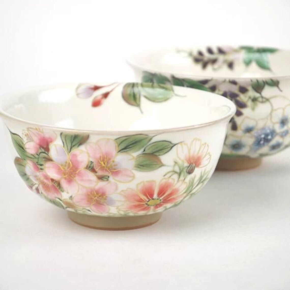 Hana Utsuroi Flower Rice Bowls Touan Kiln Made in Japan Kyoto Etsy