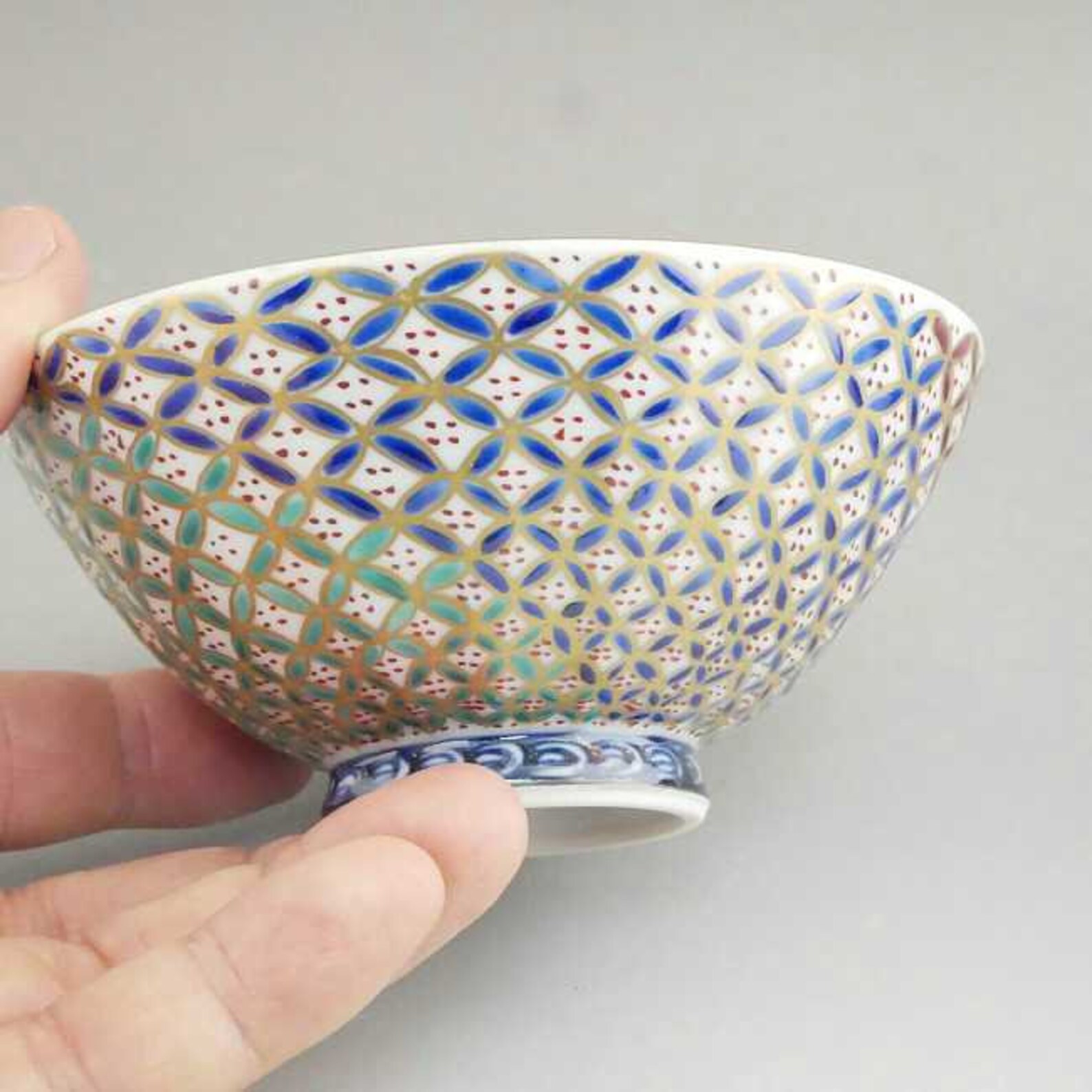 Threecolor Gold Cloisonne Rice Bowl Small Size Shihou Kiln Etsy