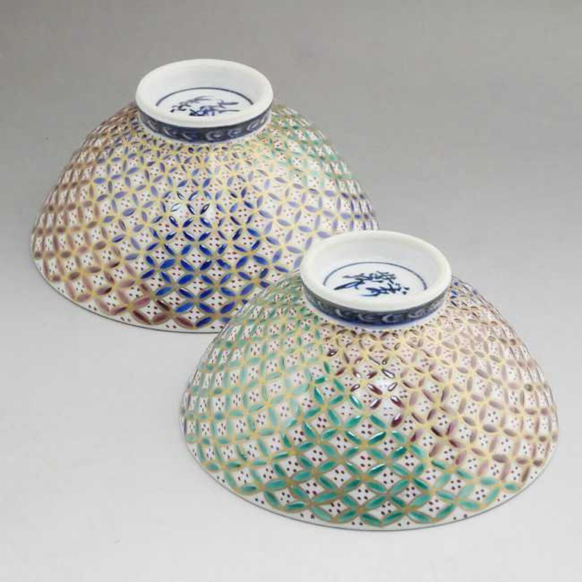 Threecolor Gold Cloisonne Rice Bowls Shihou Kiln Made in Etsy UK