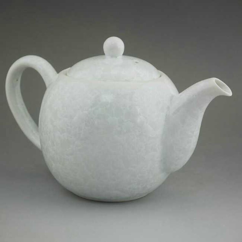 Tea pot sales Flower crystal white, large, Toan kiln　Kyo ware Kiyomizu ware made in Japan