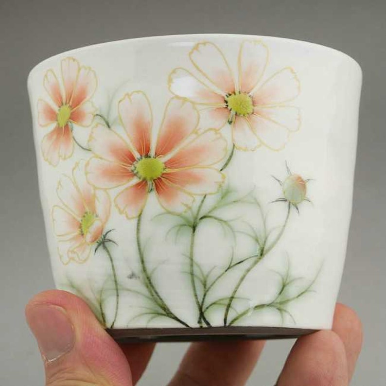 Autumn cherry blossom buckwheat free cup noodle choko made in Japan Kyoto ceramic