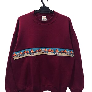 Rare Vintage 90&#39;s Native Pattern Sweatshirt