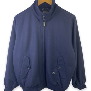 Rare Vintage Burberry&#39;s Wool Nova Check Bomber Jacket