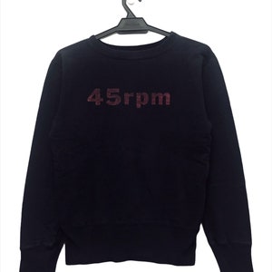 Rare Vintage 45 RPM Spellout Logo Sweatshirt