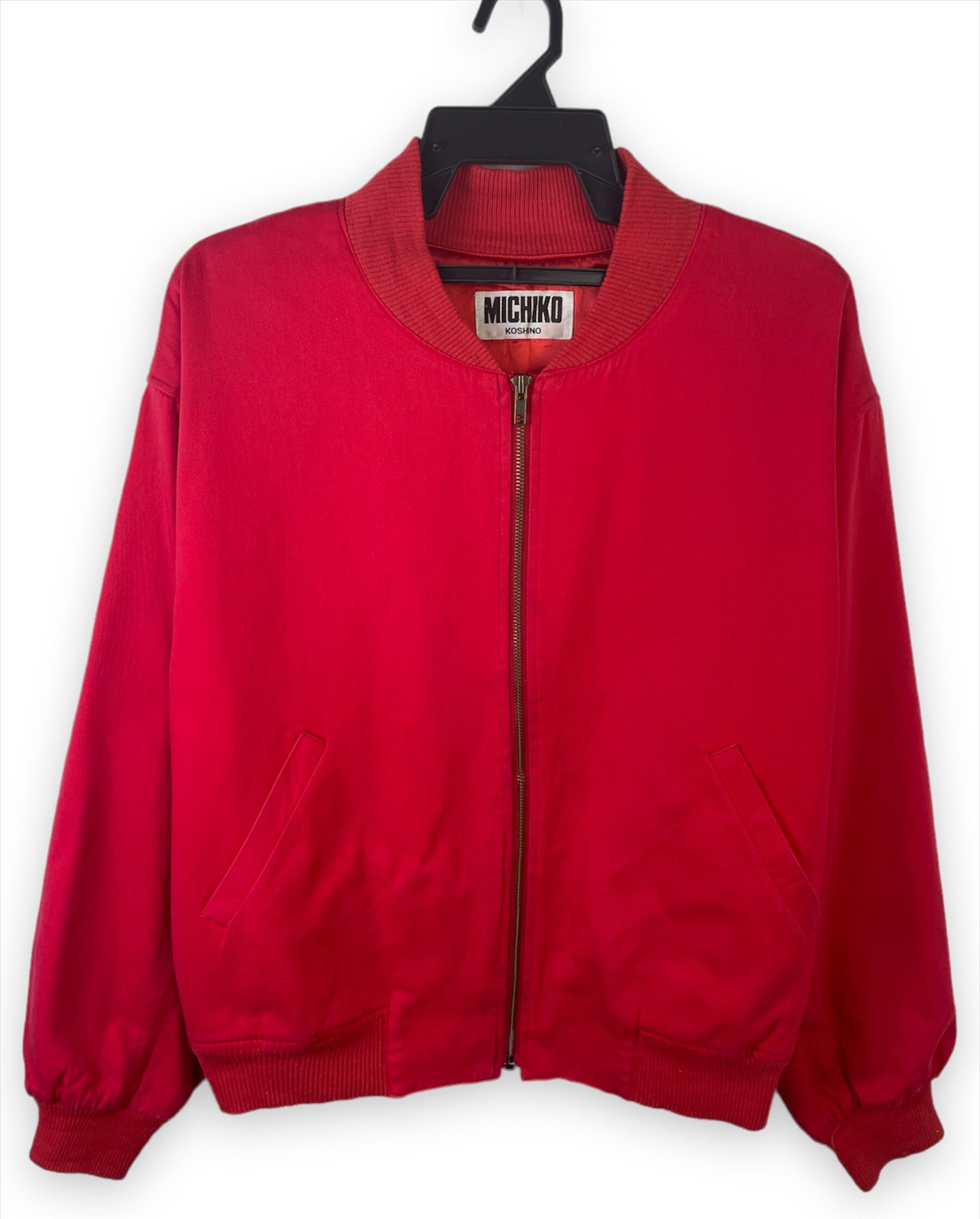 Rare Vintage Michiko Koshino London Big Logo Bomber Jacket