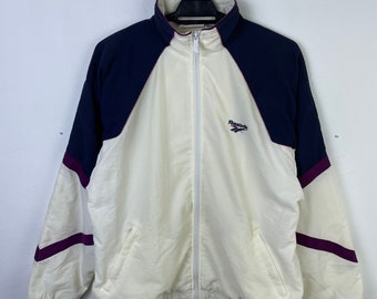 Rare Vintage Reebok Small Logo Embroidery Zipper Jacket