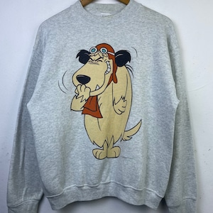 Rare Vintage 1994 Muttley Wackey Racer Big Mirror Print Sweatshirt
