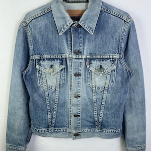Rare Vintage Levi&#39;s Model 71557 Big E Denim Jacket