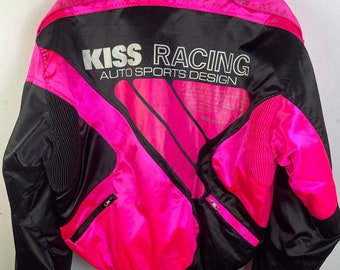 KISS RACING TEAM ジャケット Mサイズ 紫 KISS RACING キスレーシングライ ディングジャケット - メルカリ
