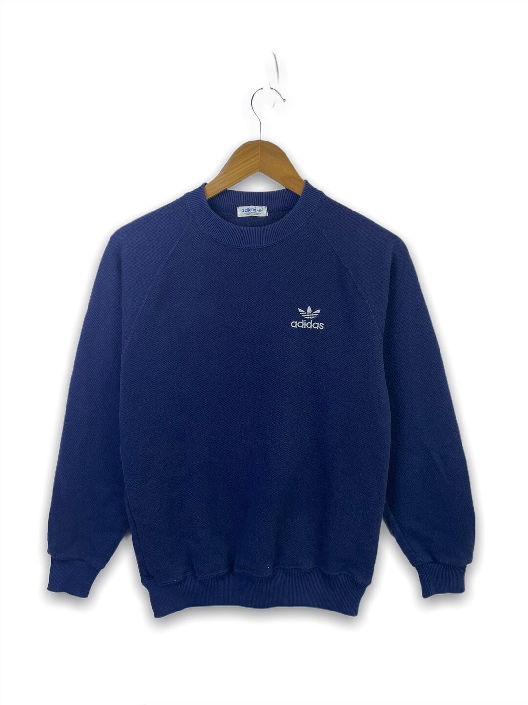 Vintage 90's Adidas Trefoil Small Embroidered Logo Raglan