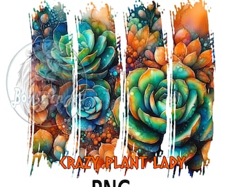 Crazy Plant Lady PNG | Vintage Brushstroke Plant Lover | Digital Download | Botanical Quote Clipart |