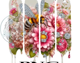 Bee-lieve in Yourself Brushstroke Design Printable, Bee Lover, Fantasy Magical Digital Download PNG, Whimsical Nature Inspired Art +Freebie