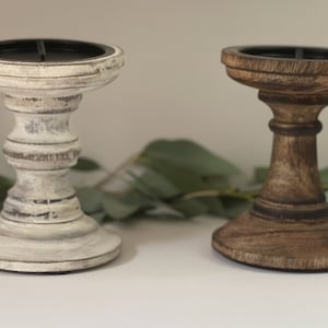 Bougeoirs en bois, 13 cm