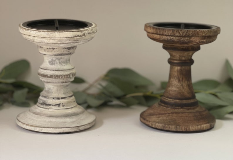 Wooden Candle Sticks, 13cm Etsy UK