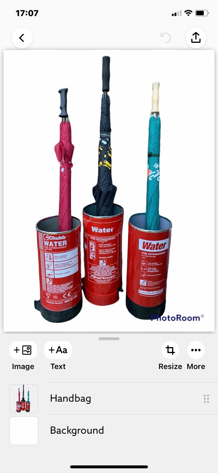 The Elephants Foot Umbrella / Stick Stand From up Cycled Re Purposed Fire Extinguisher . Etsy UK