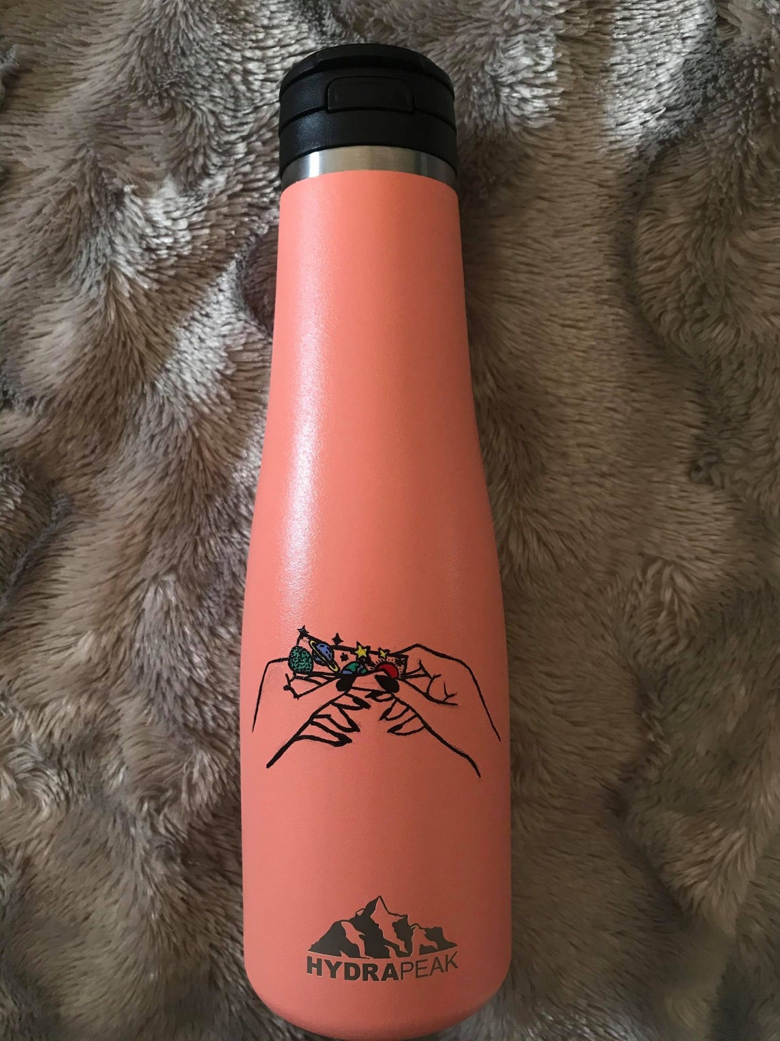 HandPainted Water Bottle Rolling up the Universe Etsy