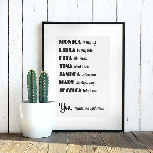 Mambo 5 Poster, Modern Lyric Print, House Music Artwork, A4, 30x40cm, Gift Home Decor, A little bit of...Picture