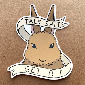 Talk Shit Get Bit / Rabbit Sass / Netherland Dwarf Light Brown - Etsy