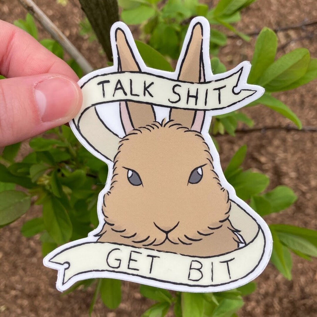 Talk Shit Get Bit / Rabbit Sass / Netherland Dwarf Light Brown Original ...