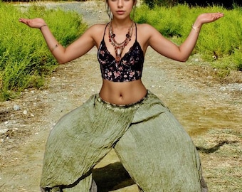 Summer Cotton Boho Pants Light Weight Yoga Pants Beach Pants Women